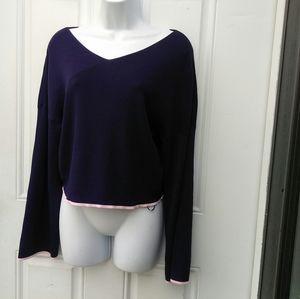 Top Shop Bell Sleeve Crop Sweater